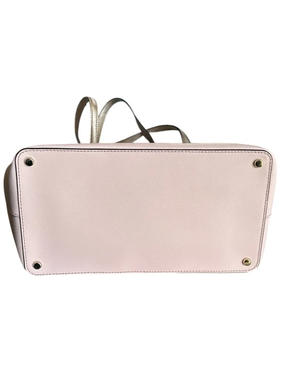 Kate Spade Blush Pink Saffiano Leather Tote Gold Strap NWOT Original Dust Bag